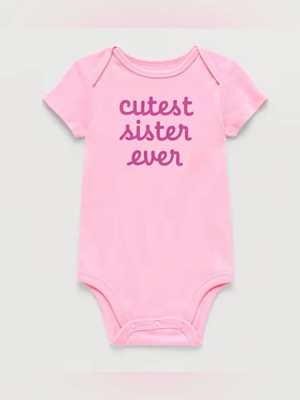 Baby Girls Short Sleeve Bodysuit “Cutest Sister Ever” | Size 6 Months